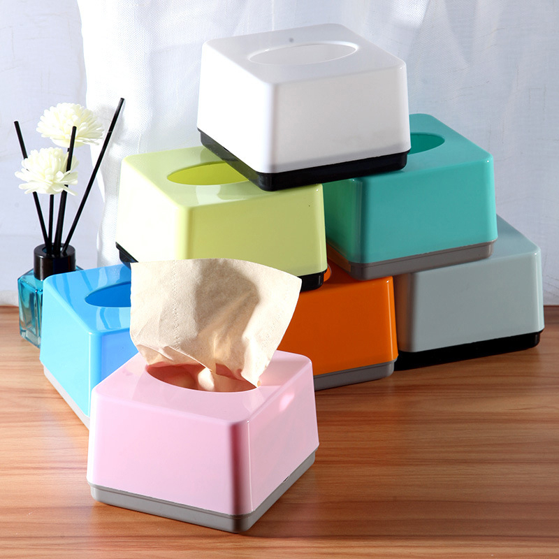 Commercial Printing Logo - กล่องกระดาษทิชชูพลาสติกทรงสี่เหลี่ยมเกรดเชิงพาณิชย์ สำหรับใช้ในบ้าน ร้านอาหาร ห้องนั่งเล่น แบบลิ้นชัก สามารถพิมพ์โลโก้ได้