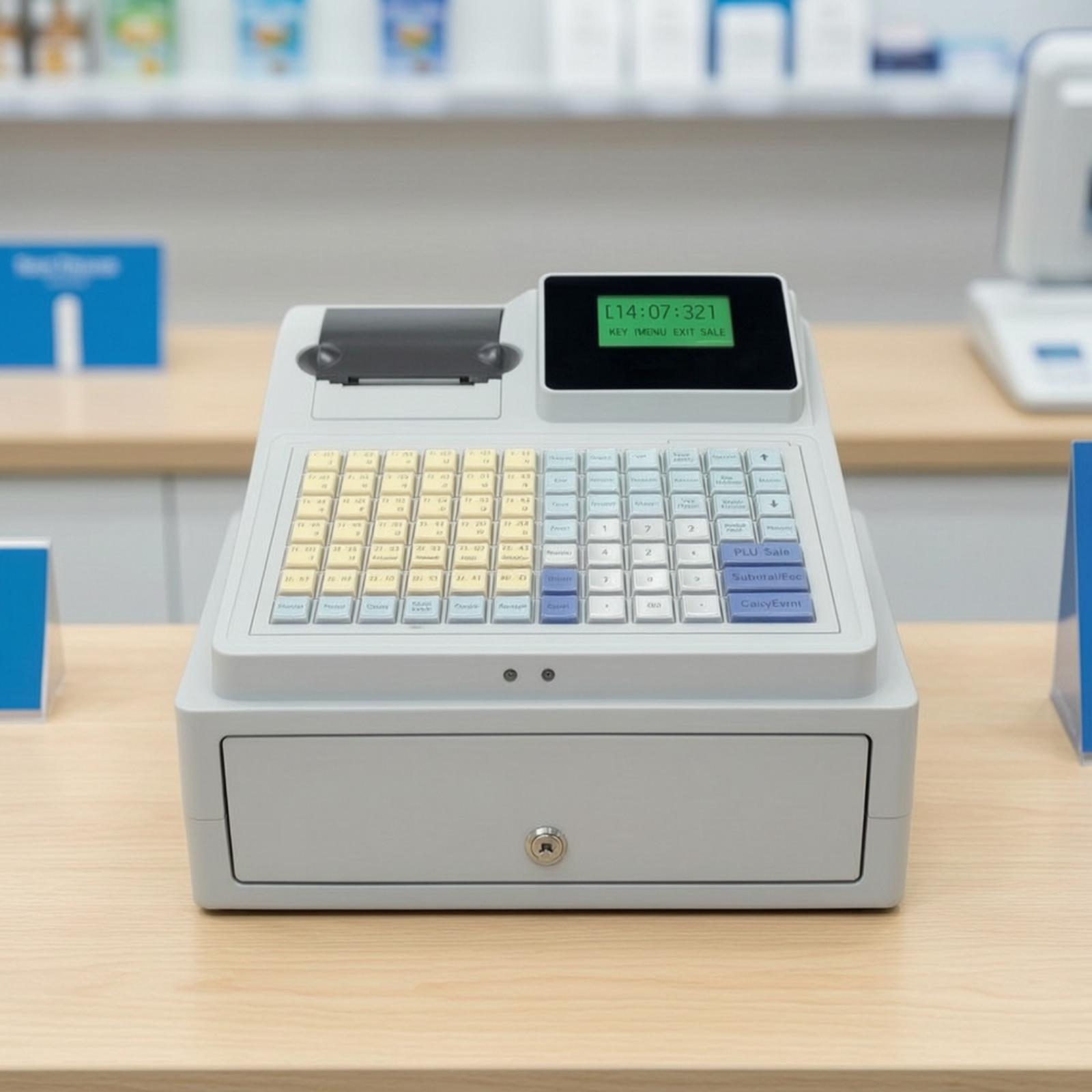 Commercial Printer - เครื่องบันทึกเงินสดอิเล็กทรอนิกส์พร้อมเครื่องพิมพ์และระบบล็อค สำหรับผู้ขาย ร้านค้าปลีก ร้านสะดวกซื้อ
