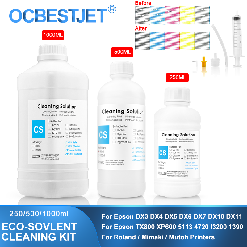 Eco Solvent Ink Cartridge - Eco-Solvent Ink Cleaning Solution สําหรับ Epson/Roland/Mimaki/Mutoh
