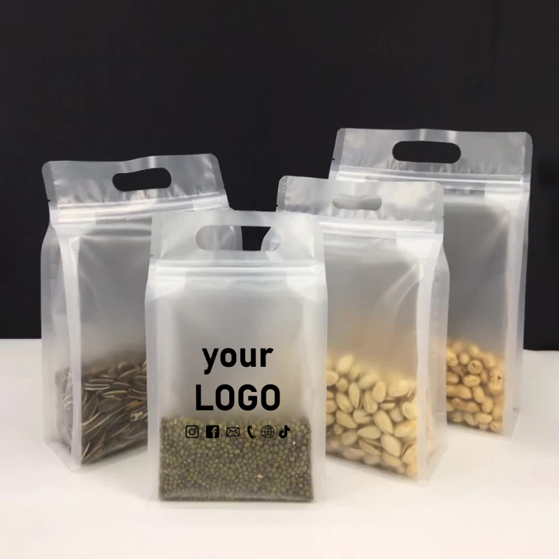 Commercial Printing Companies Usa - ถุงปิดผนึกอาหารโปร่งใสฝ้าแบบพกพา 50 ถุงอาหารสุนัขถุง ziplock เชิงพาณิชย์สามารถพิมพ์พร้อมโลโก้บริษัท