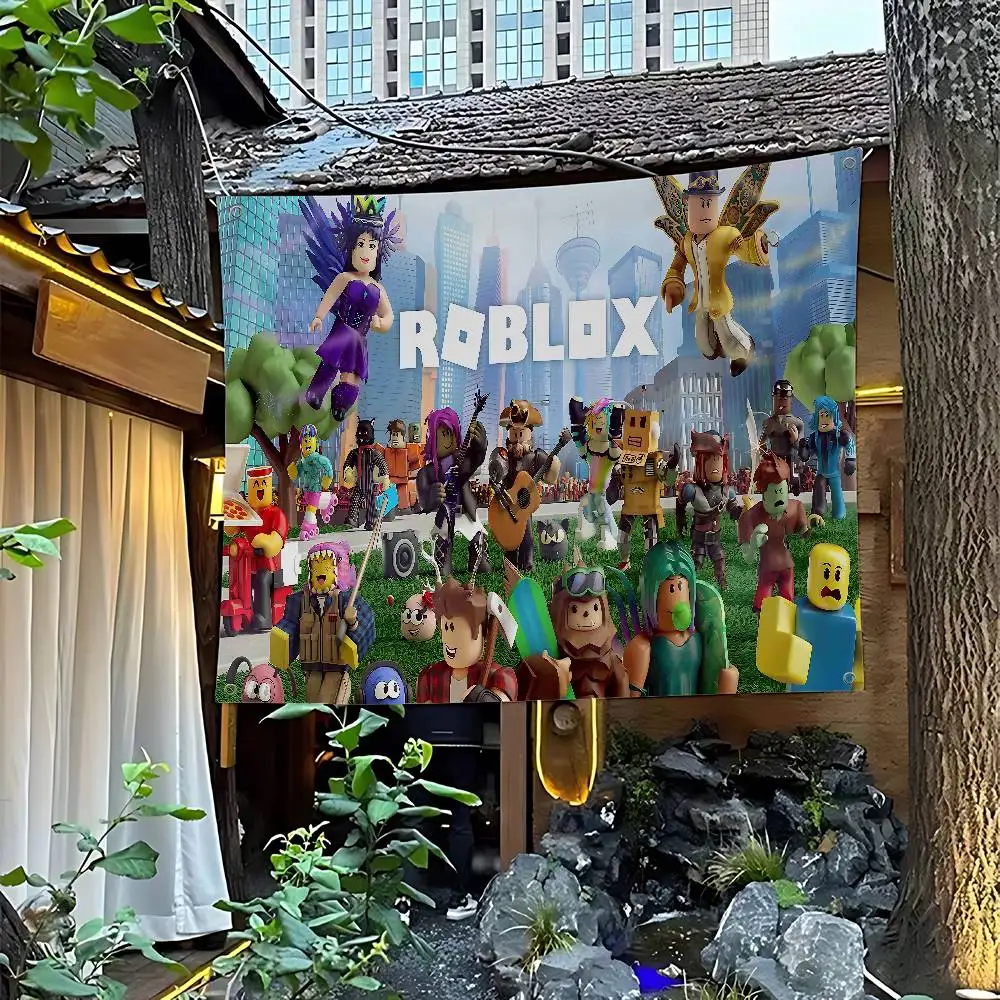 Commercial Printing Companies Usa - ธงโฆษณาเชิงพาณิชย์สำหรับเกม R-Roblox พร้อมบริการพิมพ์ขั้นสูง ธงปาร์ตี้บริษัท