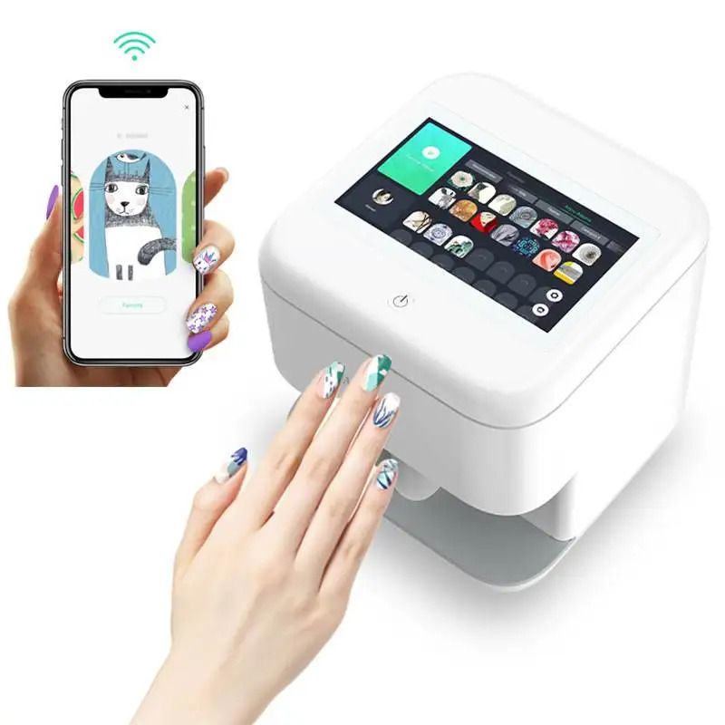 Commercial Nail Printing Machine - ใช้งานง่ายด้วยคลิกเดียว เครื่องพิมพ์เล็บดิจิทัล เครื่องพิมพ์เล็บ 3D สำหรับวาดภาพเล็บ