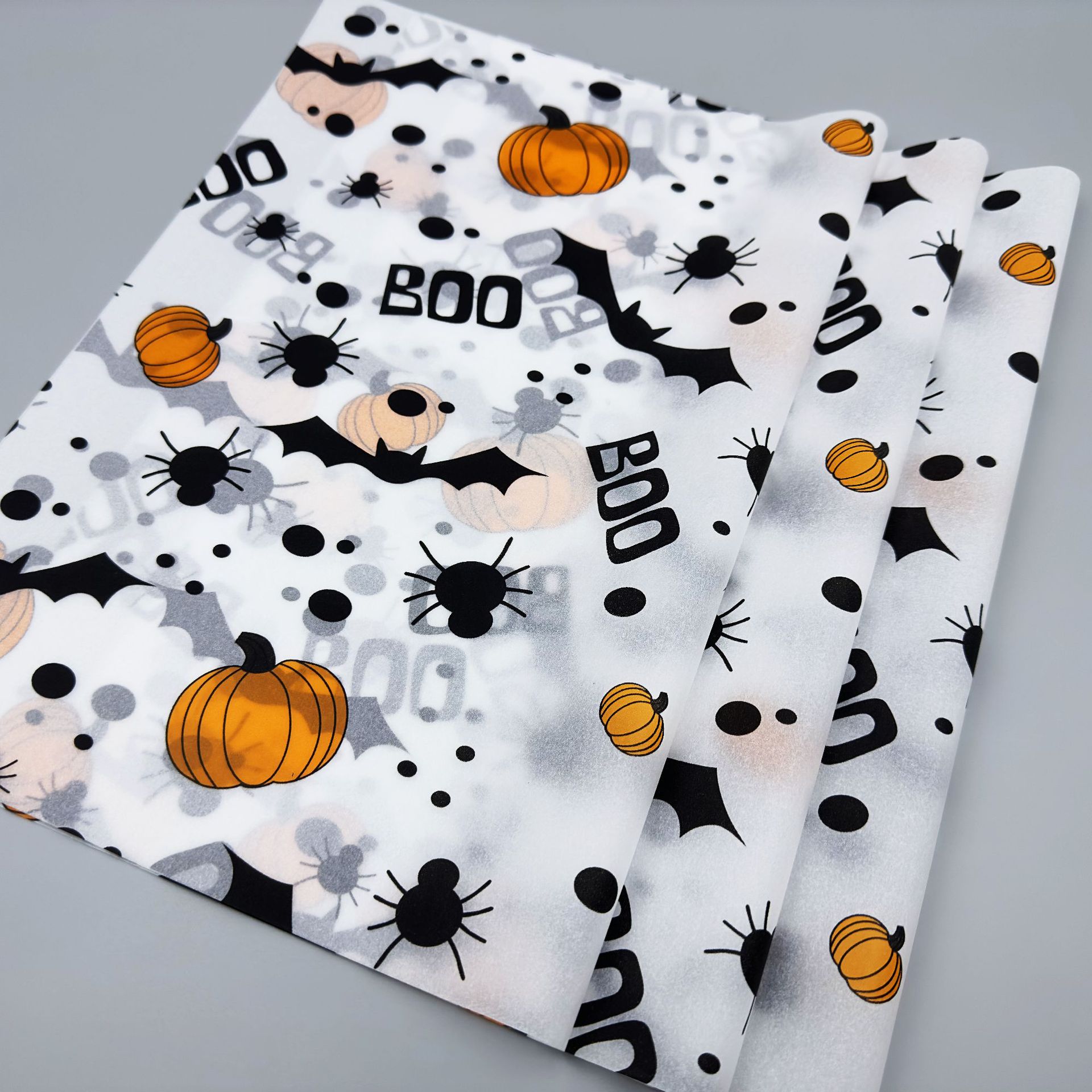 Commercial Printing Paper - กระดาษทิชชู่ลายฮาโลวีน 30 แผ่น ลายบู ฟักทอง ค้างคาว