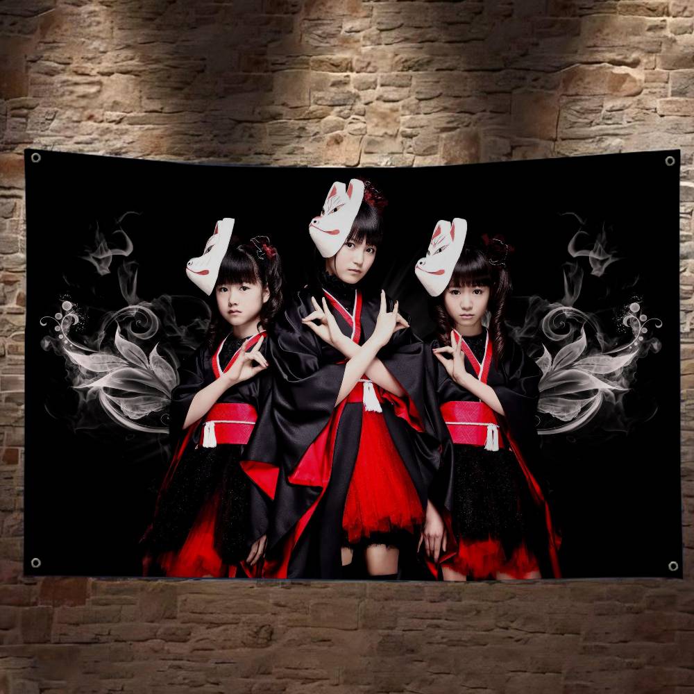 Commercial Printing Companies Usa - วงดนตรีเมทัลสุดคลาสสิก Kawaii B-Babymetal ป้ายโฆษณาเชิงพาณิชย์แบบพิมพ์ขั้นสูง ธงบริษัท ป้ายแบนเนอร์งานปาร์ตี้