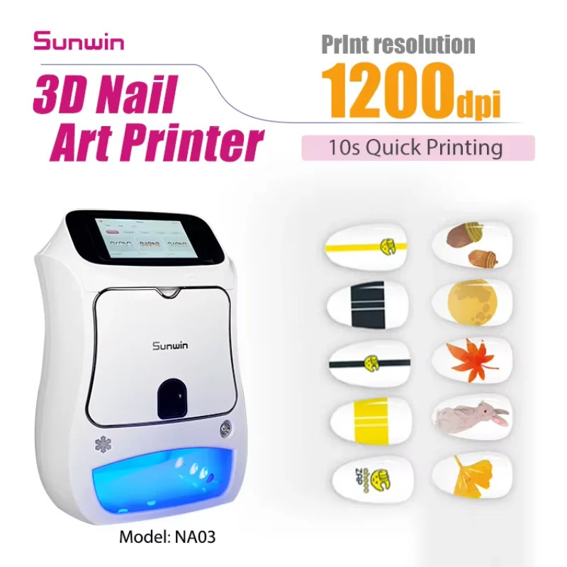 Commercial Nail Printing Machine - 2026 เครื่องพิมพ์ลวดลายเล็บ 3D AI 1200DPI พิมพ์ลายอัตโนมัติ