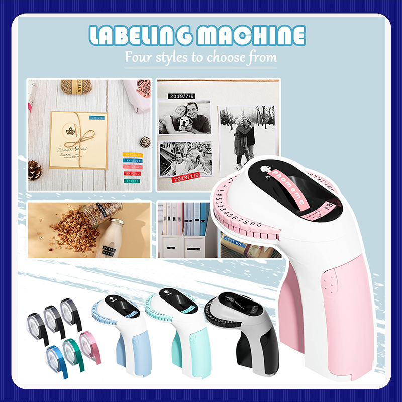 Commercial Printer - เครื่องพิมพ์ฉลาก 3D เทปฉลากลายนูน Manual Labeller เครื่องพิมพ์ดีดแบบพกพา