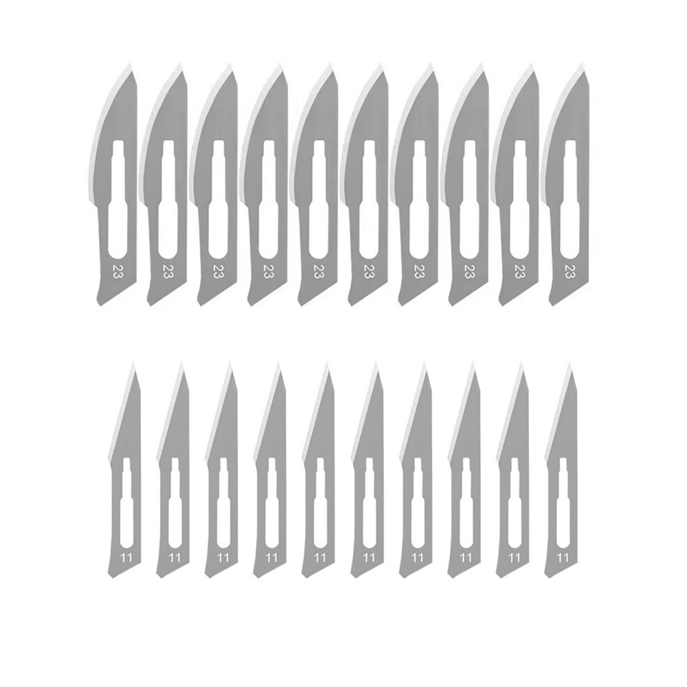 Screen Printing Squeegee - 11 # 23 # เหล็กคาร์บอนใบมีดผ่าตัดผ่าตัดพร้อมที่จับแกะสลักหัตถกรรมมีดเครื่องตัด Graver