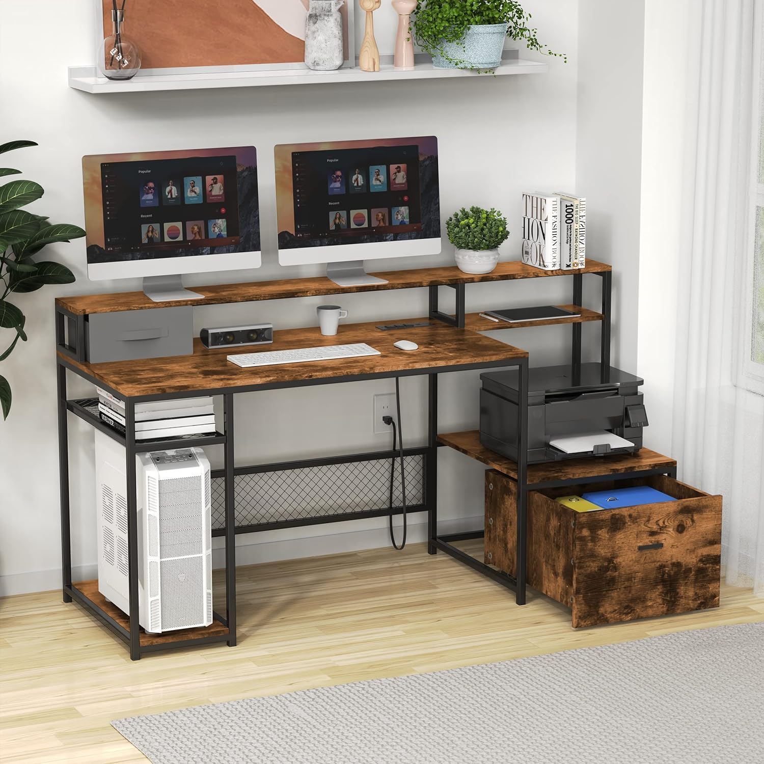 โต๊ะคอมพิวเตอร์สมัยใหม่พร้อมแท - Commercial Printer บทวิจารณ์และราคา