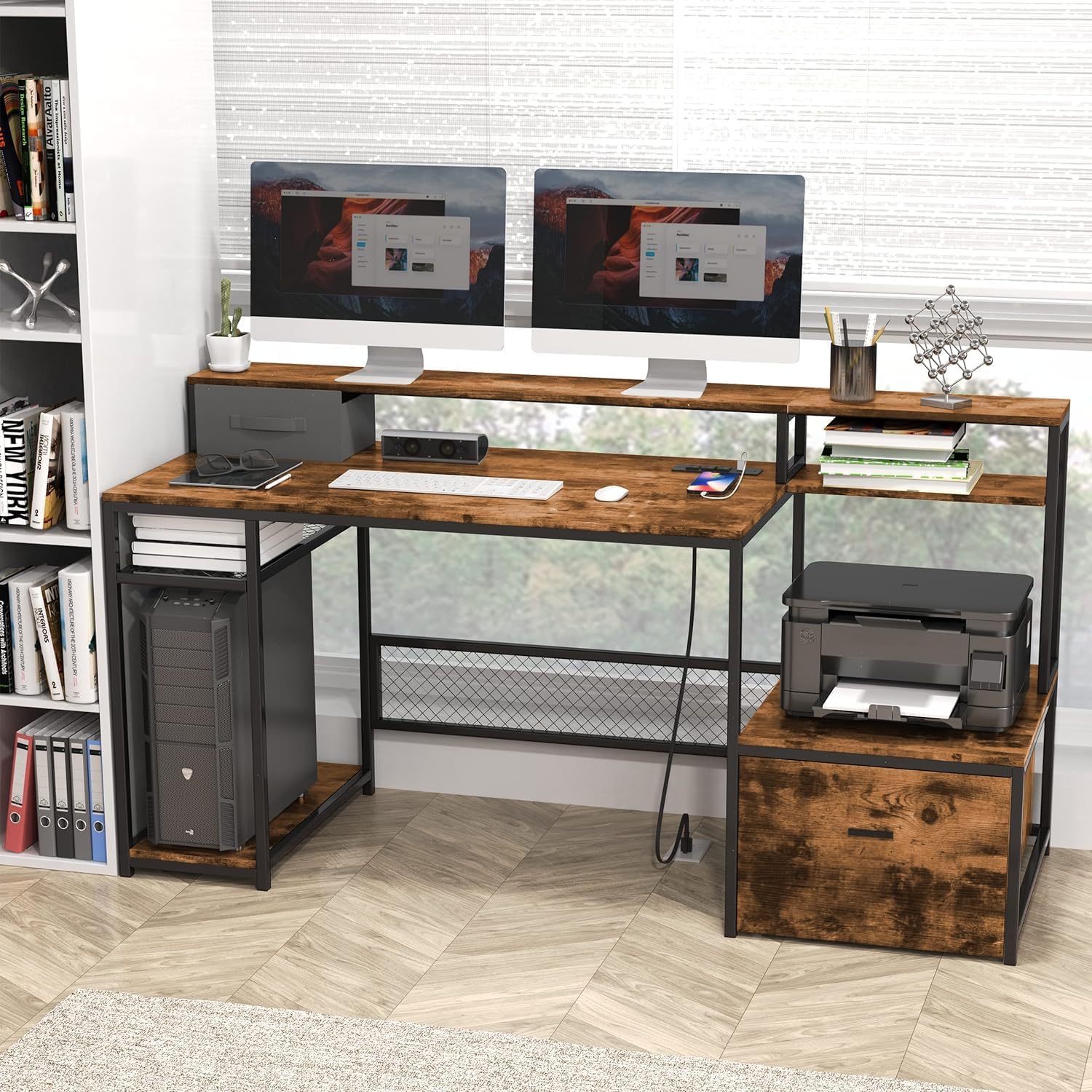 โต๊ะคอมพิวเตอร์สมัยใหม่พร้อมแท - Commercial Printer บทวิจารณ์และราคา