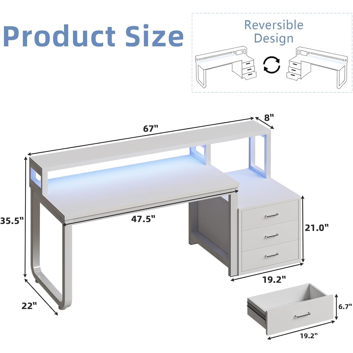 โต๊ะทำงานสีขาวขนาด 67 นิ้ว พร้ - Commercial Printer บทวิจารณ์และราคา