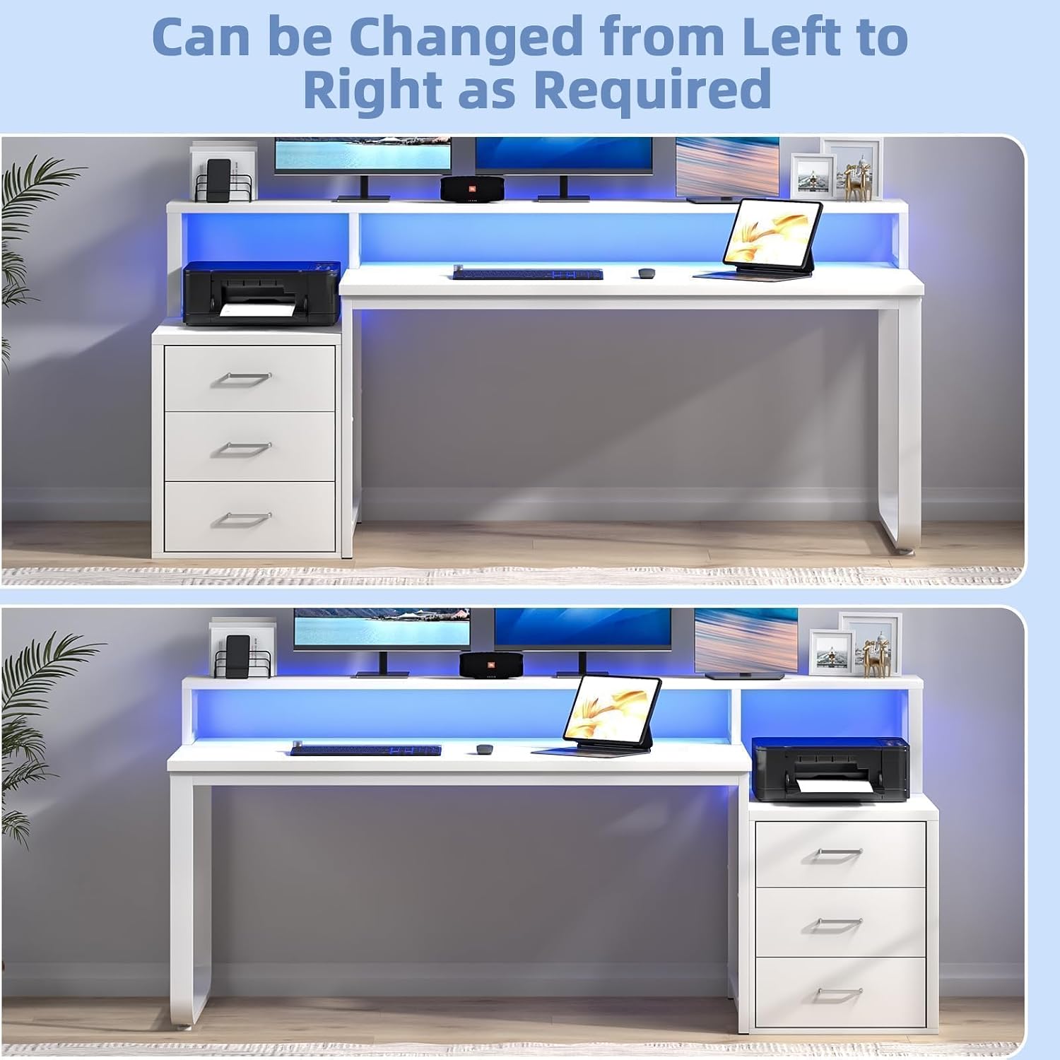 โต๊ะทำงานสีขาวขนาด 67 นิ้ว พร้ - Commercial Printer บทวิจารณ์และราคา