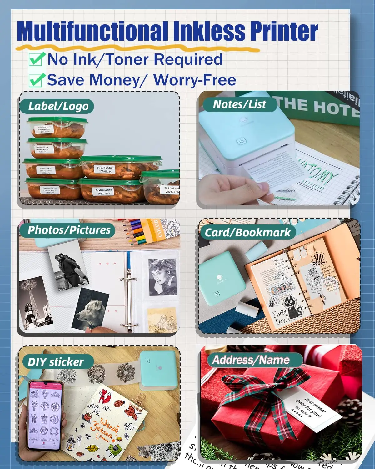 Phomemo เครื่องพิมพ์แบบพกพาขนา - Commercial Printing Paper บทวิจารณ์และราคา