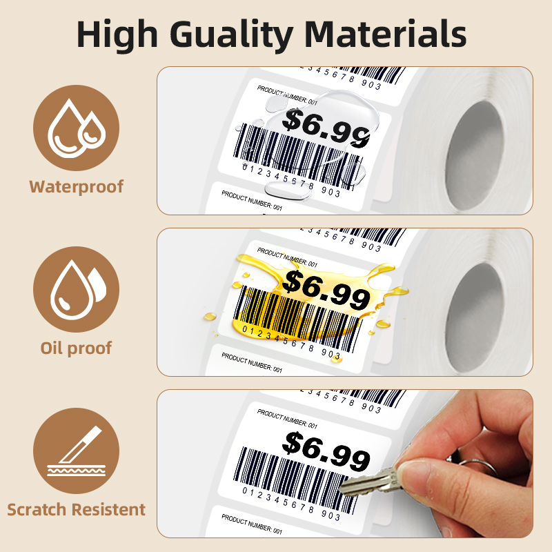 สติกเกอร์ฉลากขาว 5 ม้วน กว้าง  - Commercial Printer บทวิจารณ์และราคา