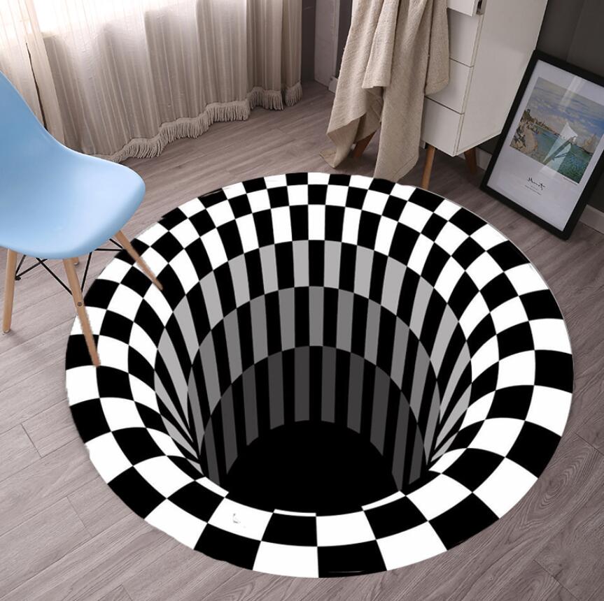เรขาคณิตห้องนอนพรมสีดําสีขาวกา - Commercial Fabric Printing Machine บทวิจารณ์และราคา